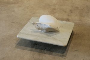 Juliane Solmsdorf Knie, 2010 Gesso, marble, wood, 60x60x24cm 